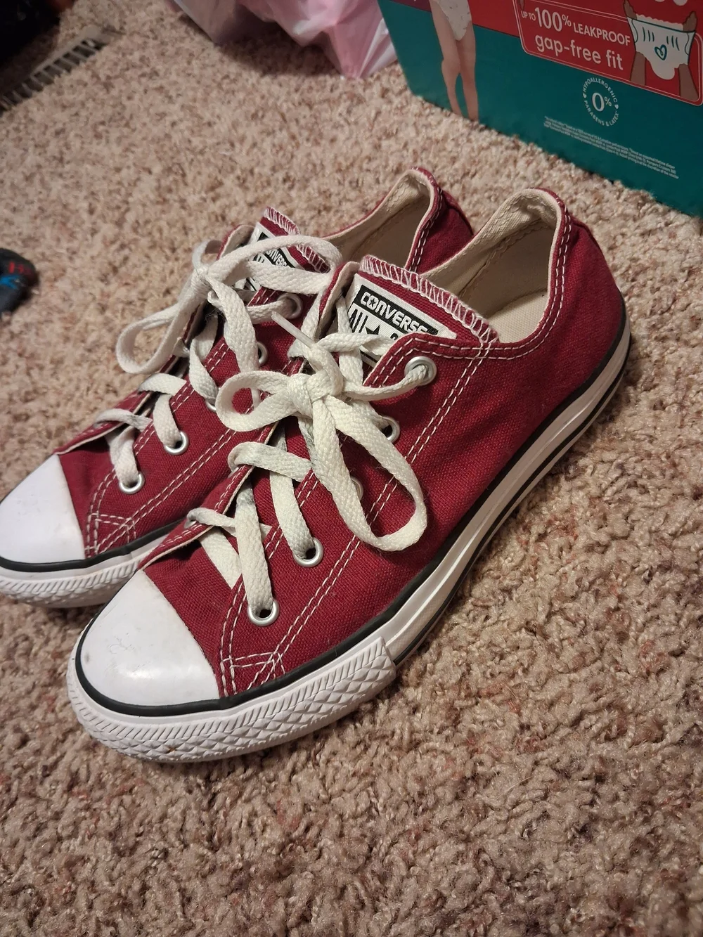 Converse Kids Red Low Top Chuck Taylor All Star Sneakers